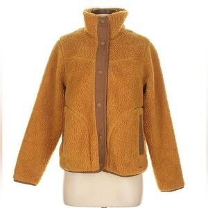 L.L. Bean Tan Teddy Jacket Plush Sherpa Fleece Med